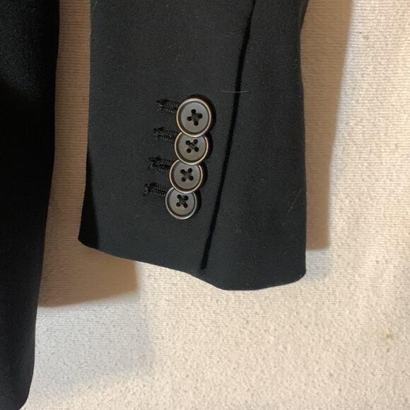 Banana Republic womens size 4 small black blazer double button business casual - Picture 8 of 8